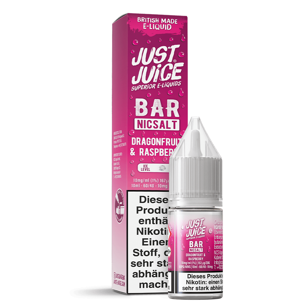 Just Juice Nikotinsalz - Dragonfruit & Raspberry - 10ml Liquid 10mg