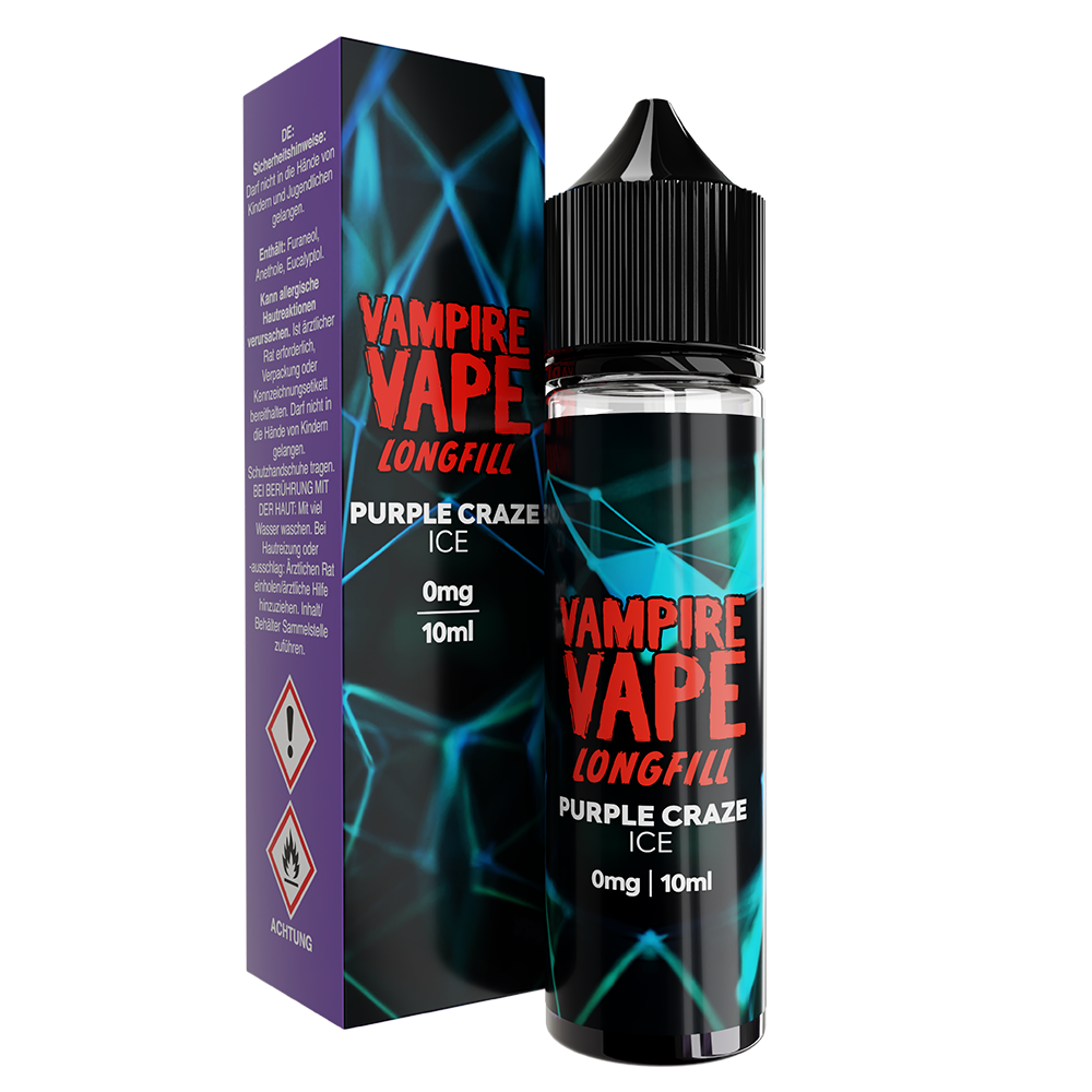 Vampire Vape Longfill - Purple Craze Ice - 10ml Aroma in 60ml Flasche Vampire Vape Longfill - Purple Craze Ice - 10ml Aroma in 60ml Flasche