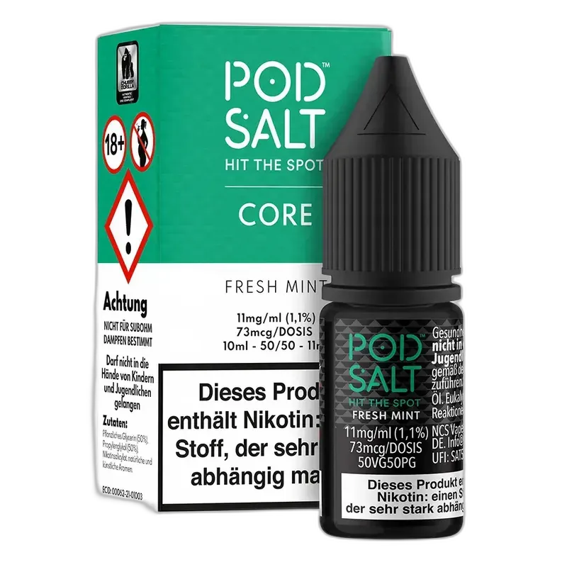 Pod Salt Core Nikotinsalz - Fresh Mint - 10ml Liquid 11mg