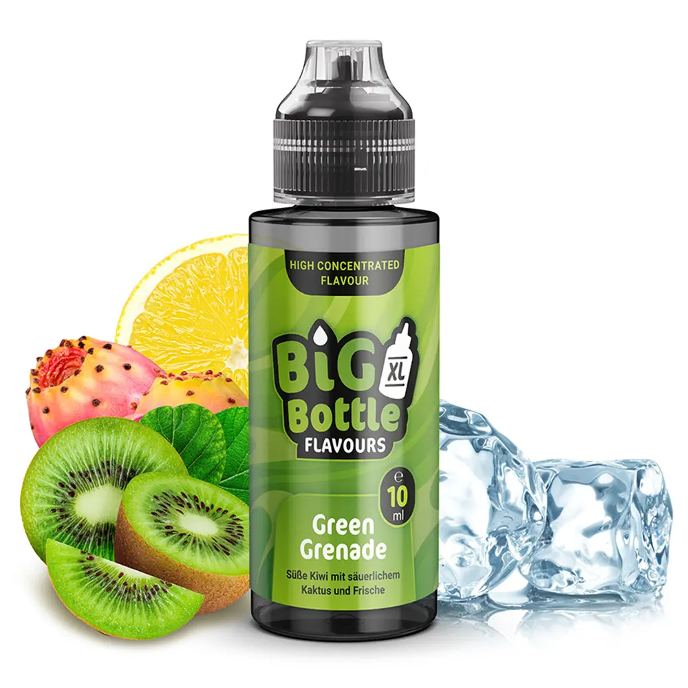 Big Bottle Flavours Longfill - Green Grenade - 10ml Aroma in 120ml Flasche