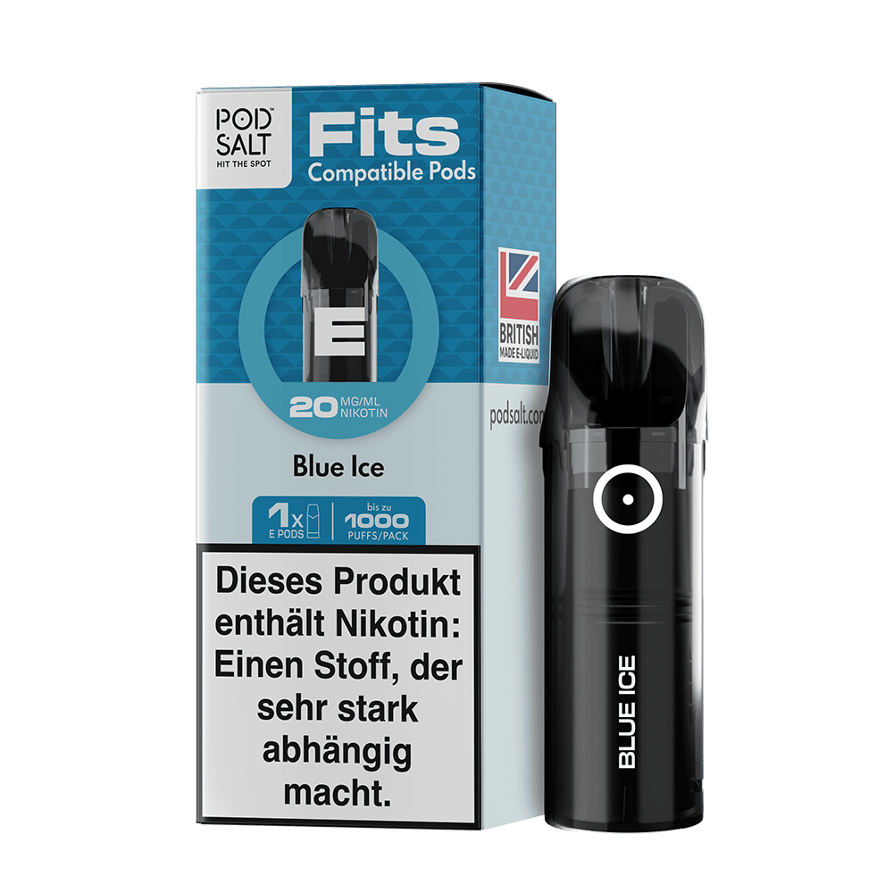 3x Pod Salt Fits Pods Einweg Pod - Blue Ice - 20mg Nikotinsalz 2ml