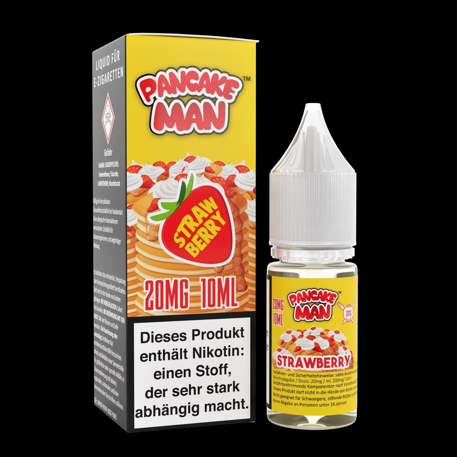 Pancake Man Nikotinsalz - Strawberry - 10ml Liquid 20mg