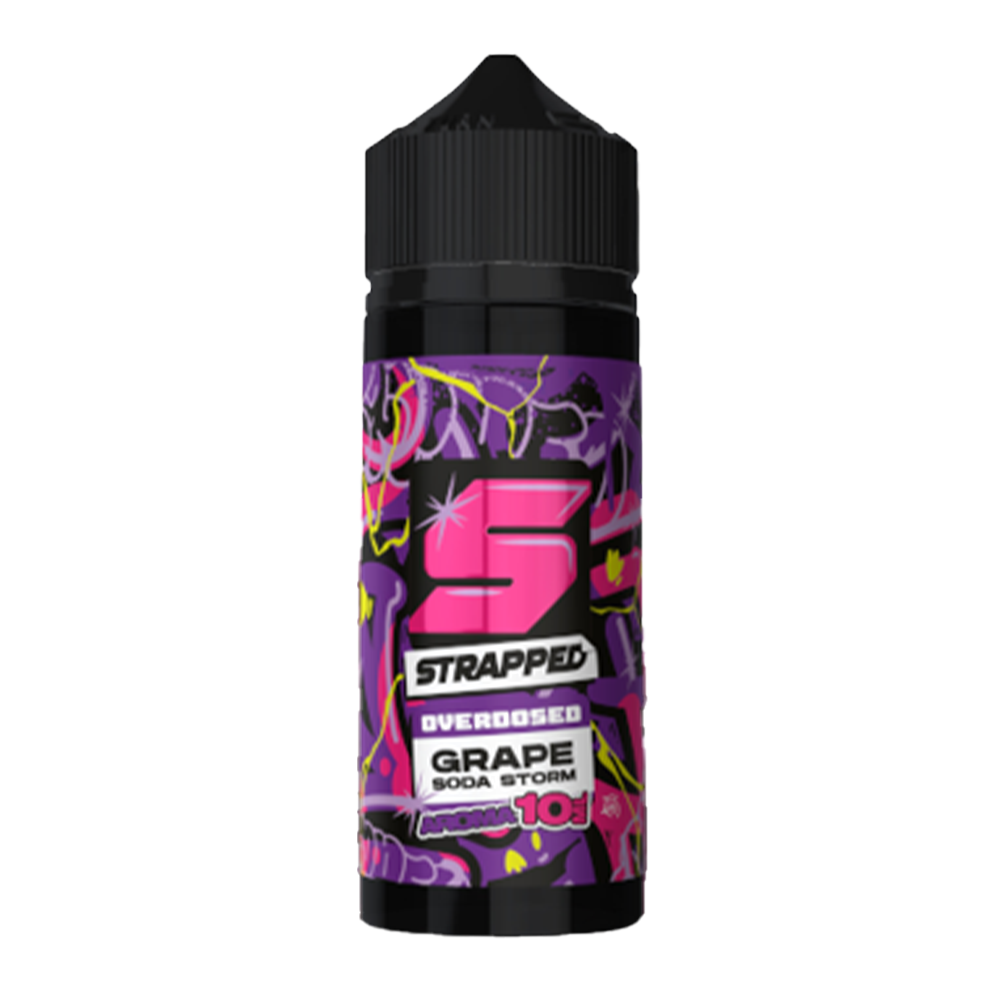 Strapped Longfill - Grape Soda Storm - Overdosed 10ml Aroma in 120ml Flasche