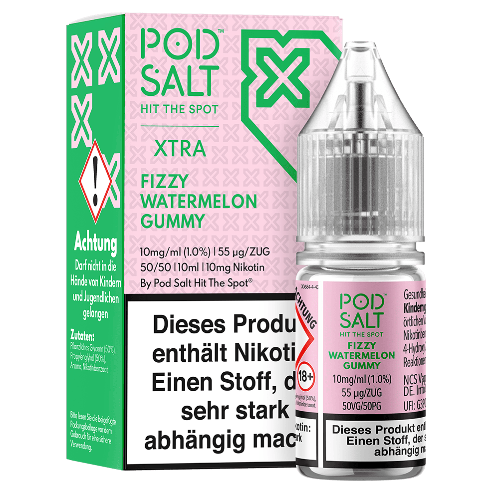 Pod Salt Xtra Nikotinsalz - Fizzy Watermelon Gummy - Liquid 10mg 10ml