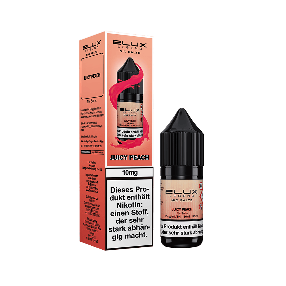 Elux Nikotinsalz - Juicy Peach - Liquid 10mg 10ml