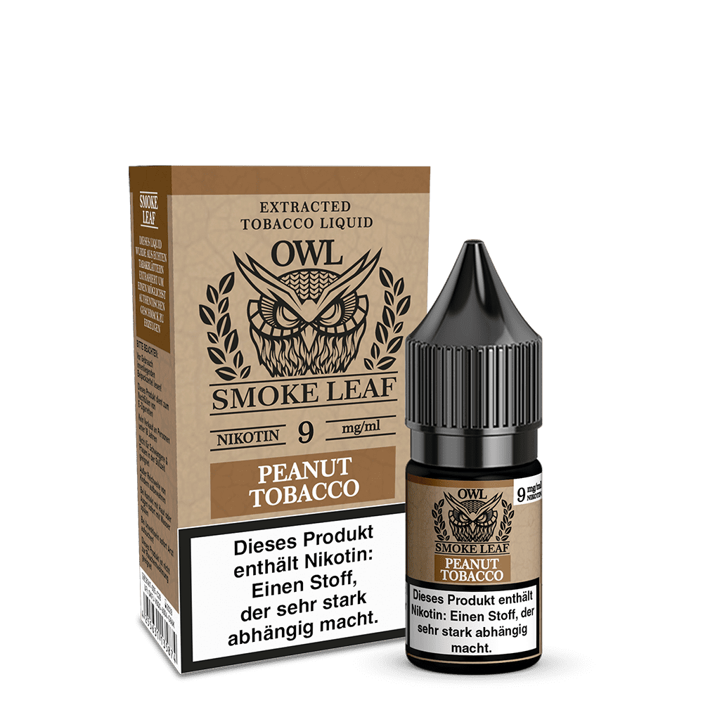 OWL Smoke Leaf Liquid - Peanut Tobacco - 10ml 9mg OWL Smoke Leaf Liquid - Peanut Tobacco - 10ml 9mg
