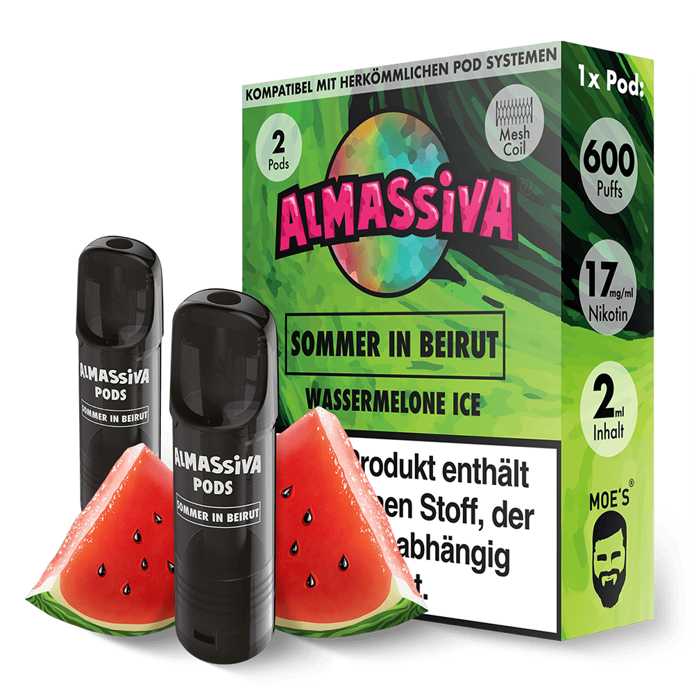 2x Almassiva Einweg Pod - Sommer in Beirut - 17mg 2ml