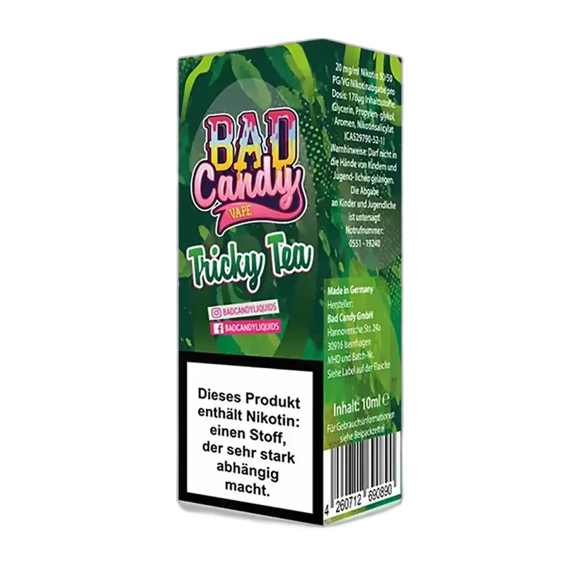 Bad Candy Nikotinsalz - Tricky Tea - 10ml Liquid 20mg