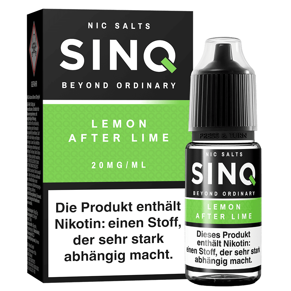 SINQ Nikotinsalz - Lemon After Lime - 10ml Liquid 20mg SINQ Nikotinsalz - Lemon After Lime - 10ml Liquid 20mg
