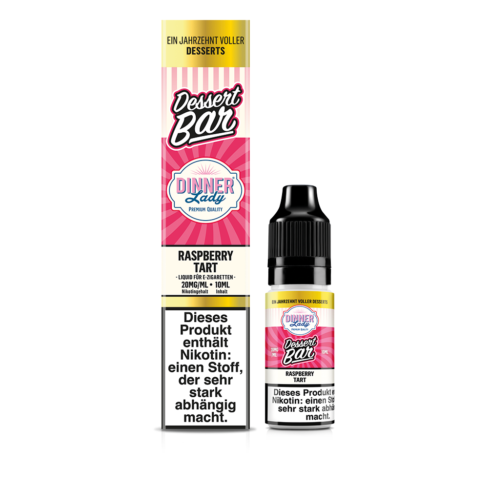 Dinner Lady Nikotinsalz - Raspberry Tart - 50/50 10ml Liquid 20mg Dinner Lady Nikotinsalz - Raspberry Tart - 50/50 10ml Liquid 20mg