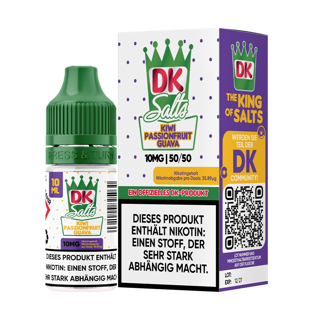 DK Salts Nikotinsalz - Kiwi Passionfruit Guava - Liquid 10mg 10ml