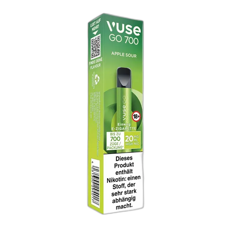 Vuse GO 700 Apple Sour 20mg Einweg E-Zigarette