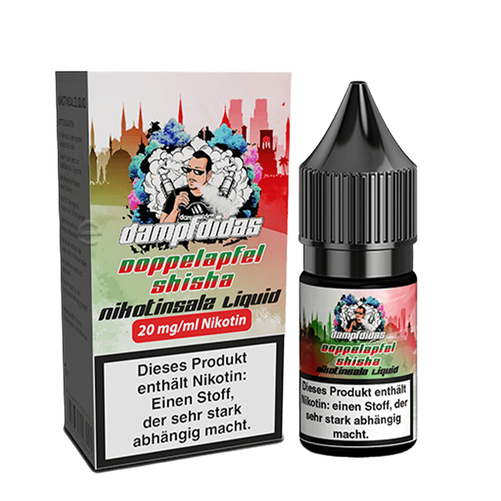 Dampfdidas Nikotinsalz - Doppelapfel Shisha - 10ml Liquid 20mg
