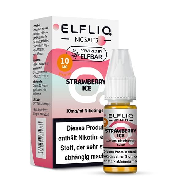 Elfliq by Elfbar Nikotinsalz - Strawberry Ice - Liquid 10mg 10ml