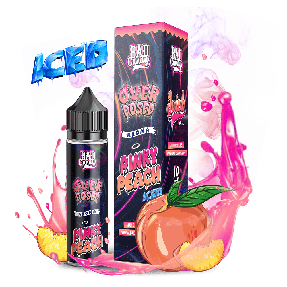 Bad Candy Longfill - Pinky Peach Iced - Overdosed 10ml Aroma in 60 ml Flasche