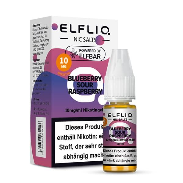 Elfliq by Elfbar Nikotinsalz - Blueberry Sour Raspberry - Liquid 10mg 10ml