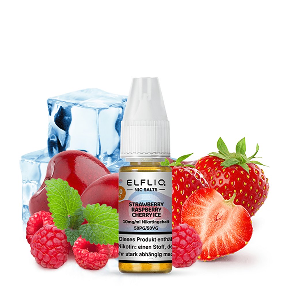 Elfliq by Elfbar Nikotinsalz - Strawberry Raspberry Cherry Ice - Liquid 10mg 10ml