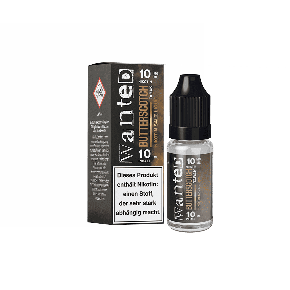 Wanted Nikotinsalz - Butterscotch Tabak - Overdosed 10ml Liquid 10mg