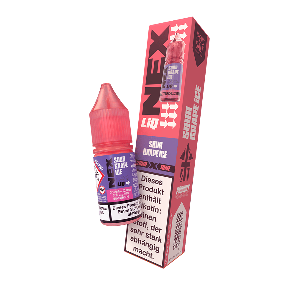 Nex Liq Nikotinsalz - Sour Grape Ice - 20mg Liquid 10ml Nex Liq Nikotinsalz - Sour Grape Ice - 20mg Liquid 10ml