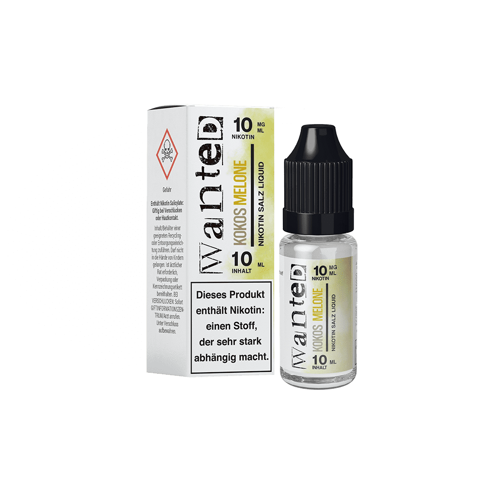 Wanted Nikotinsalz - Kokos Melone - Overdosed 10ml Liquid 10mg