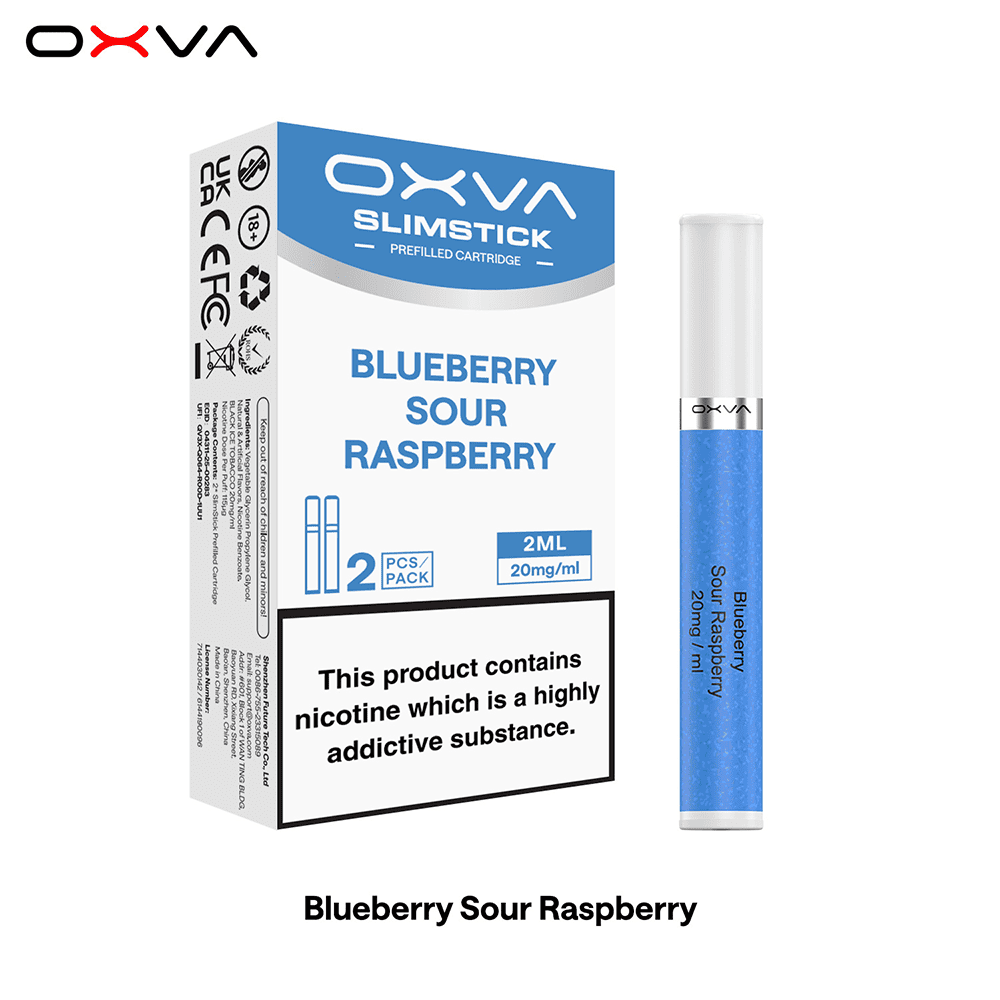 2x OXVA Slimstick Einweg Pod - Blueberry Sour Raspberry - 20mg Nikotinsalz 2ml
