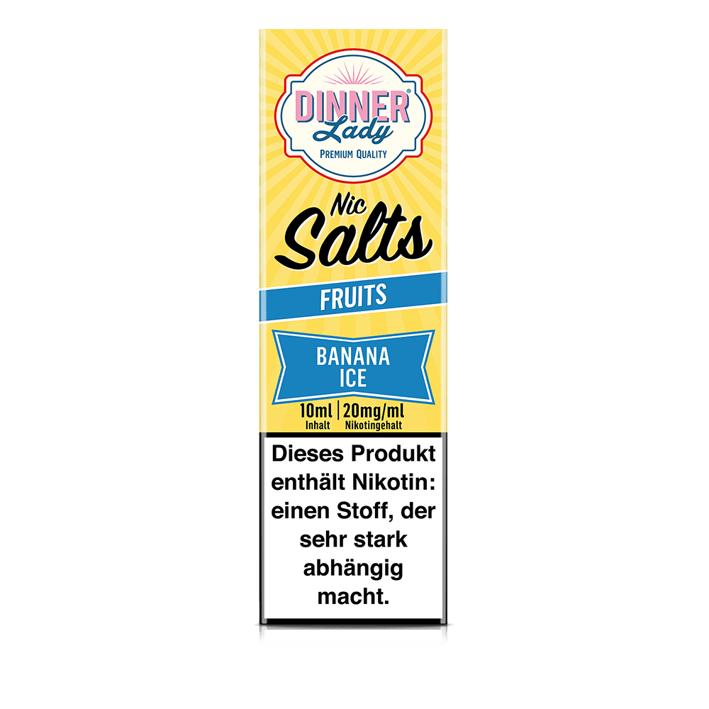 Dinner Lady Nikotinsalz - Banana Ice - 50/50 10ml Liquid 20mg