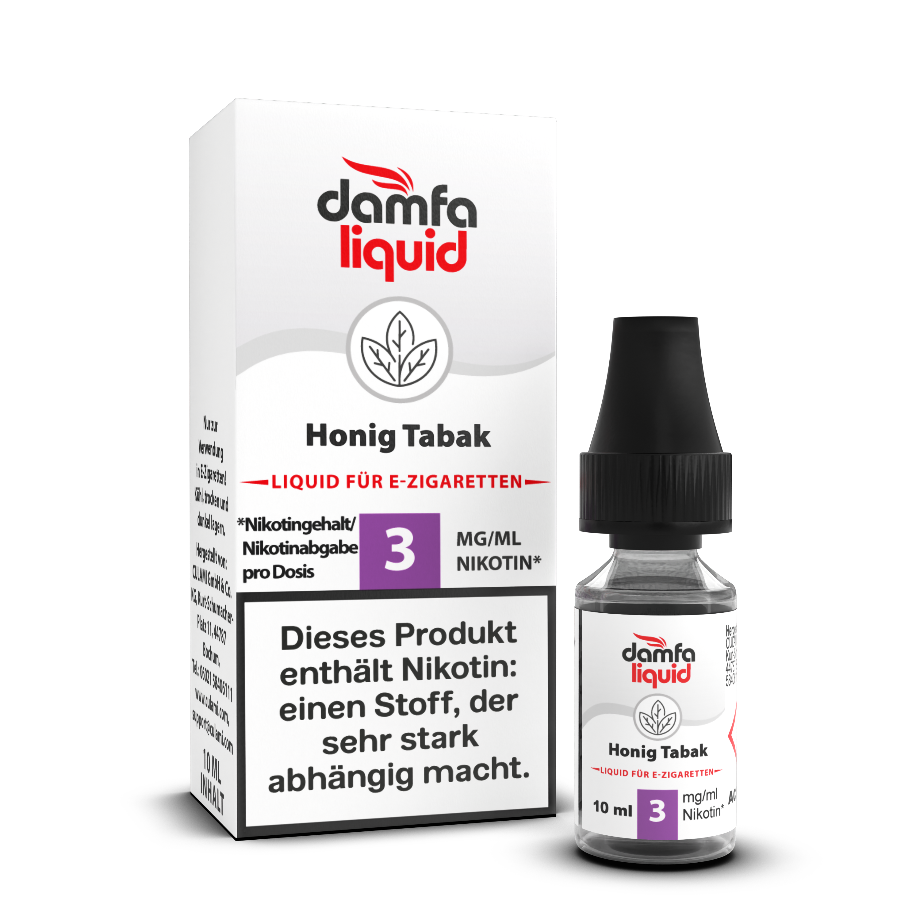 damfaliquid Honig Tabak 3mg 10ml