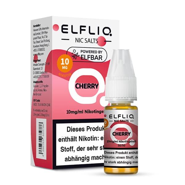 Elfliq by Elfbar Nikotinsalz - Cherry - Liquid 10mg 10ml