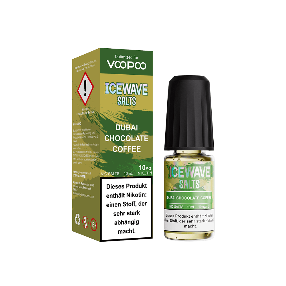 Icewave Nikotinsalz - Dubay Chocolate Coffee - 10ml Liquid 10mg