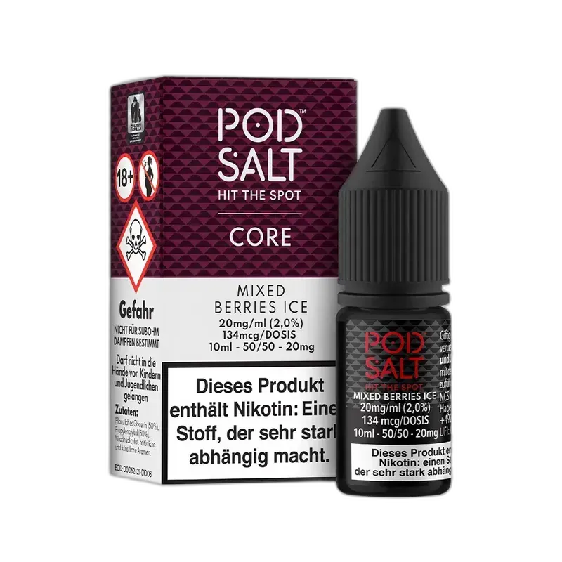Pod Salt Core Nikotinsalz - Mixed Berries Ice - 10ml Liquid 20mg