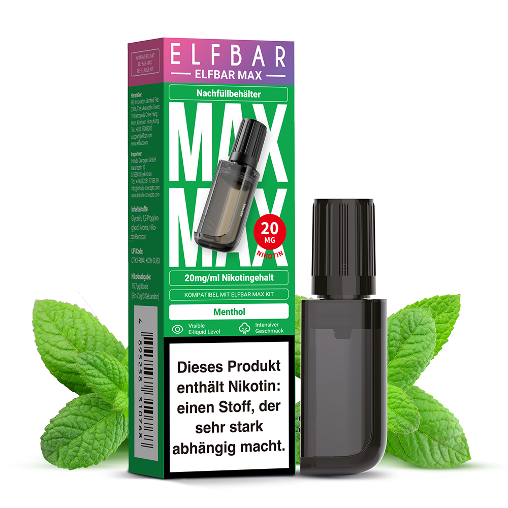 Elfbar MAX Refill Pod - Menthol - 20mg Nikotinsalz 10ml