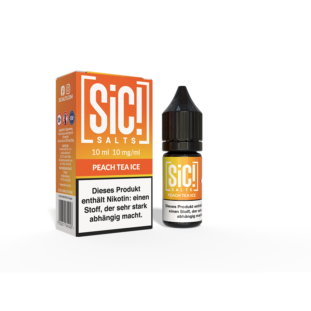 SIC Nikotinsalz - Peach Ice Tea -10ml Liquid 10mg