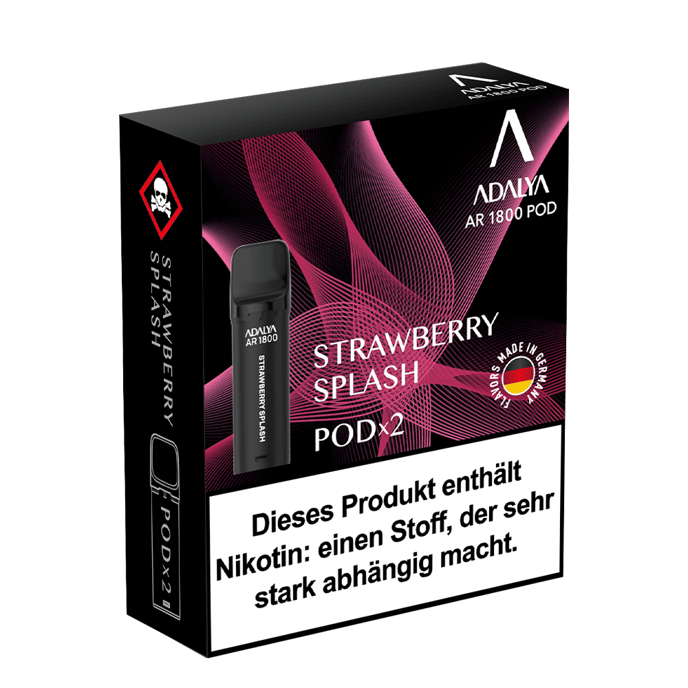 2x Adalya AR1800 - Strawberry Splash - 20mg Nikotinsalz 2ml