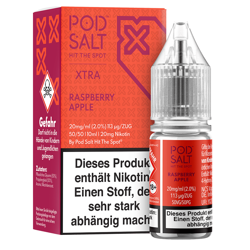 Pod Salt Xtra Nikotinsalz - Raspberry Apple - Liquid 20mg 10ml