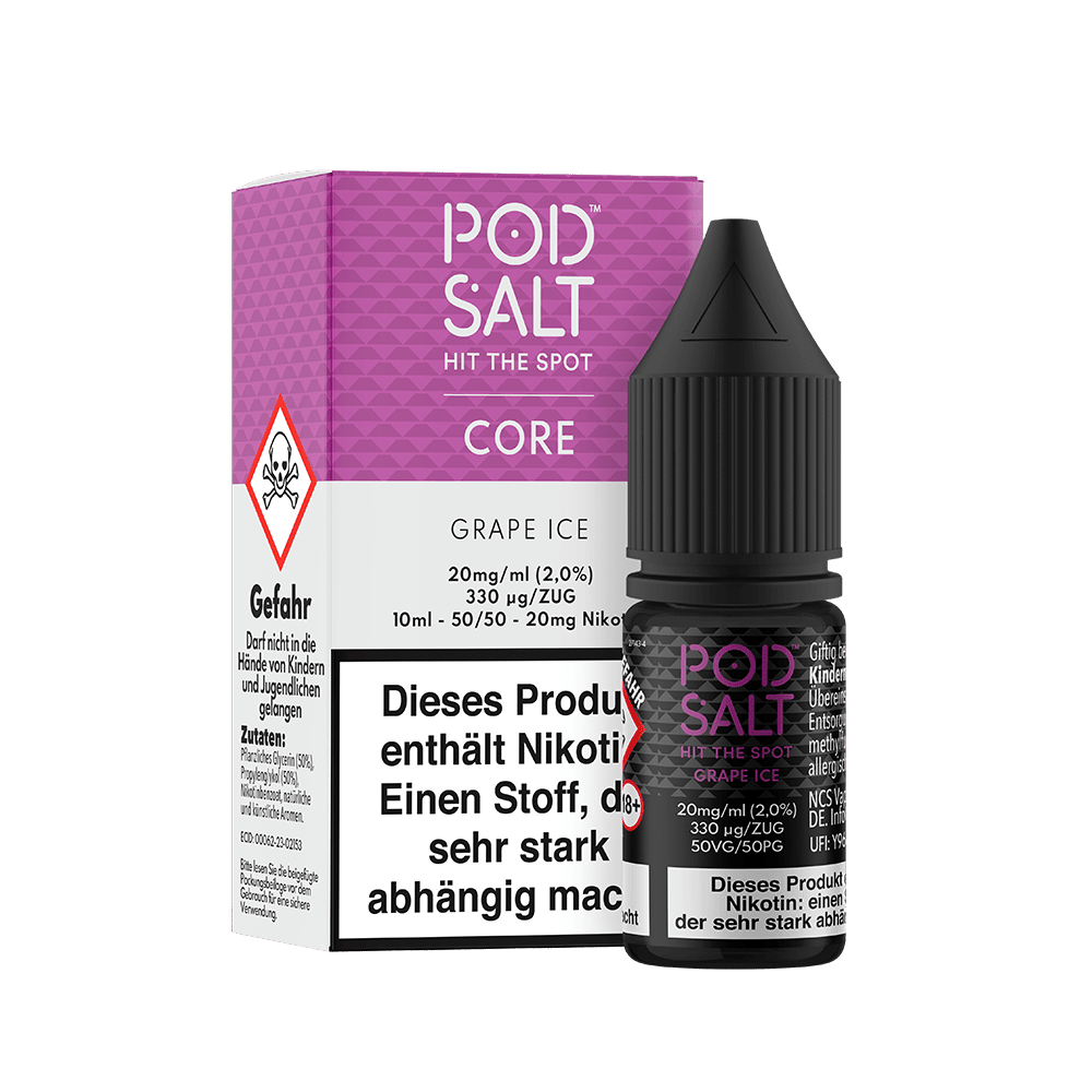 Pod Salt Core Nikotinsalz - Grape Ice - Liquid 20mg 10ml Pod Salt Core Nikotinsalz - Grape Ice - Liquid 20mg 10ml