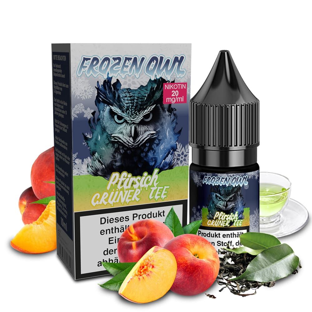 Frozen OWL Nikotinsalz - Pfirsich Grüner Tee - 10ml Liquid 20mg Frozen OWL Nikotinsalz - Pfirsich Grüner Tee - 10ml Liquid 20mg