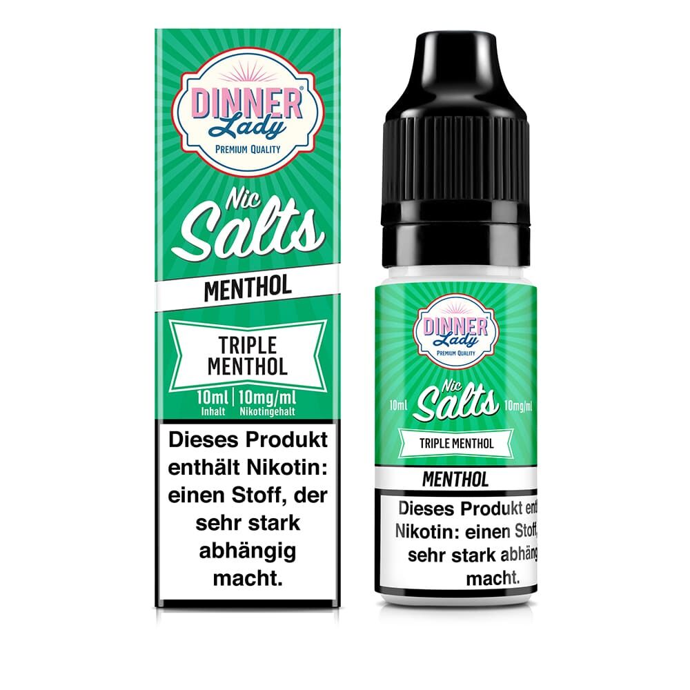 Dinner Lady Nikotinsalz - Triple Menthol - 50/50 10ml Liquid 10mg