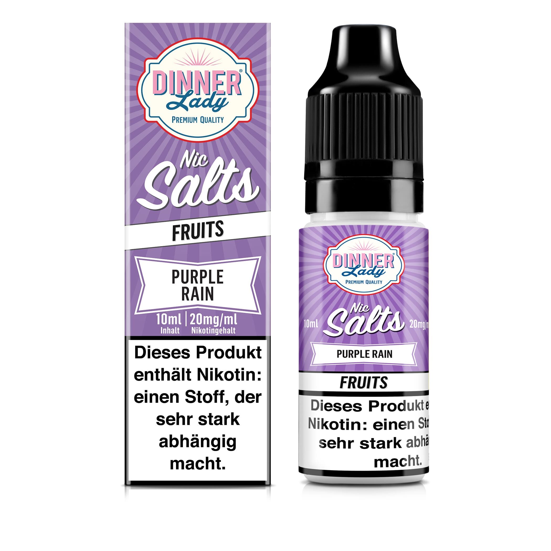 Dinner Lady Nikotinsalz - Purple Rain - 50/50 10ml Liquid 20mg