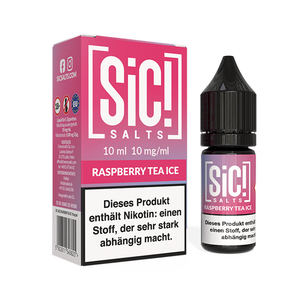 SIC Nikotinsalz - Raspberry Tea Ice -10ml Liquid 10mg