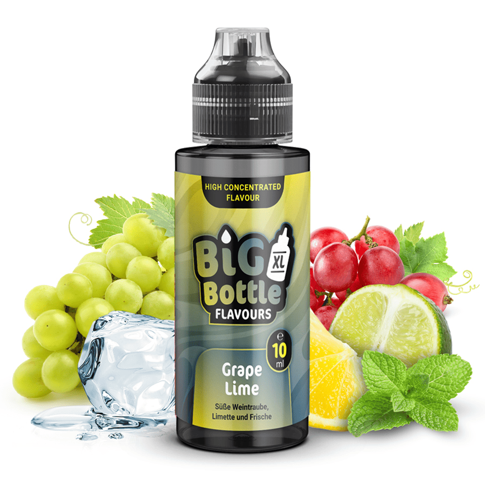Big Bottle Flavours Longfill - Grape Lime - 10ml Aroma in 120ml Flasche