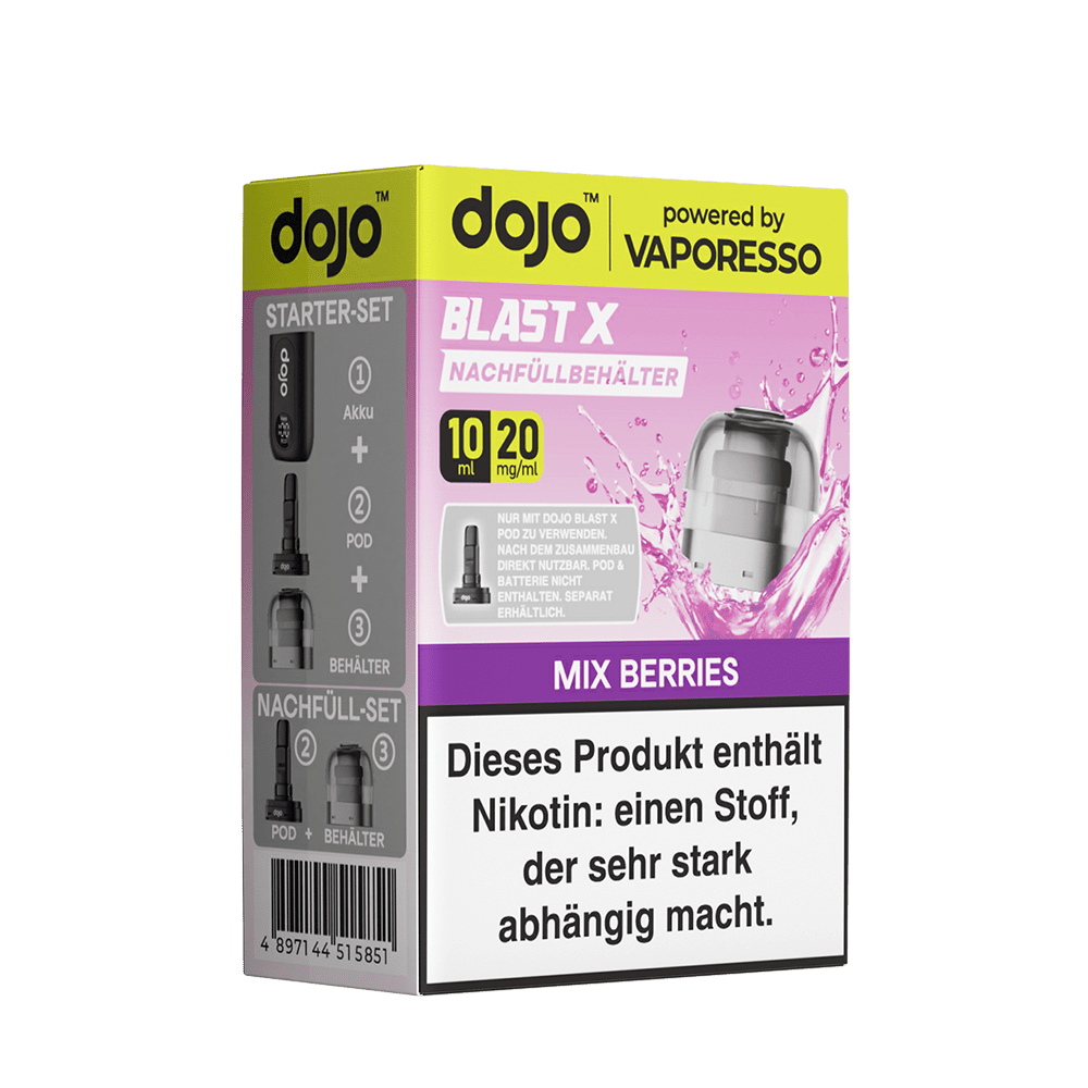 Vaporesso dojo Blast X Einweg Pod - Mix Berries - 20mg Nikotinsalz 10ml