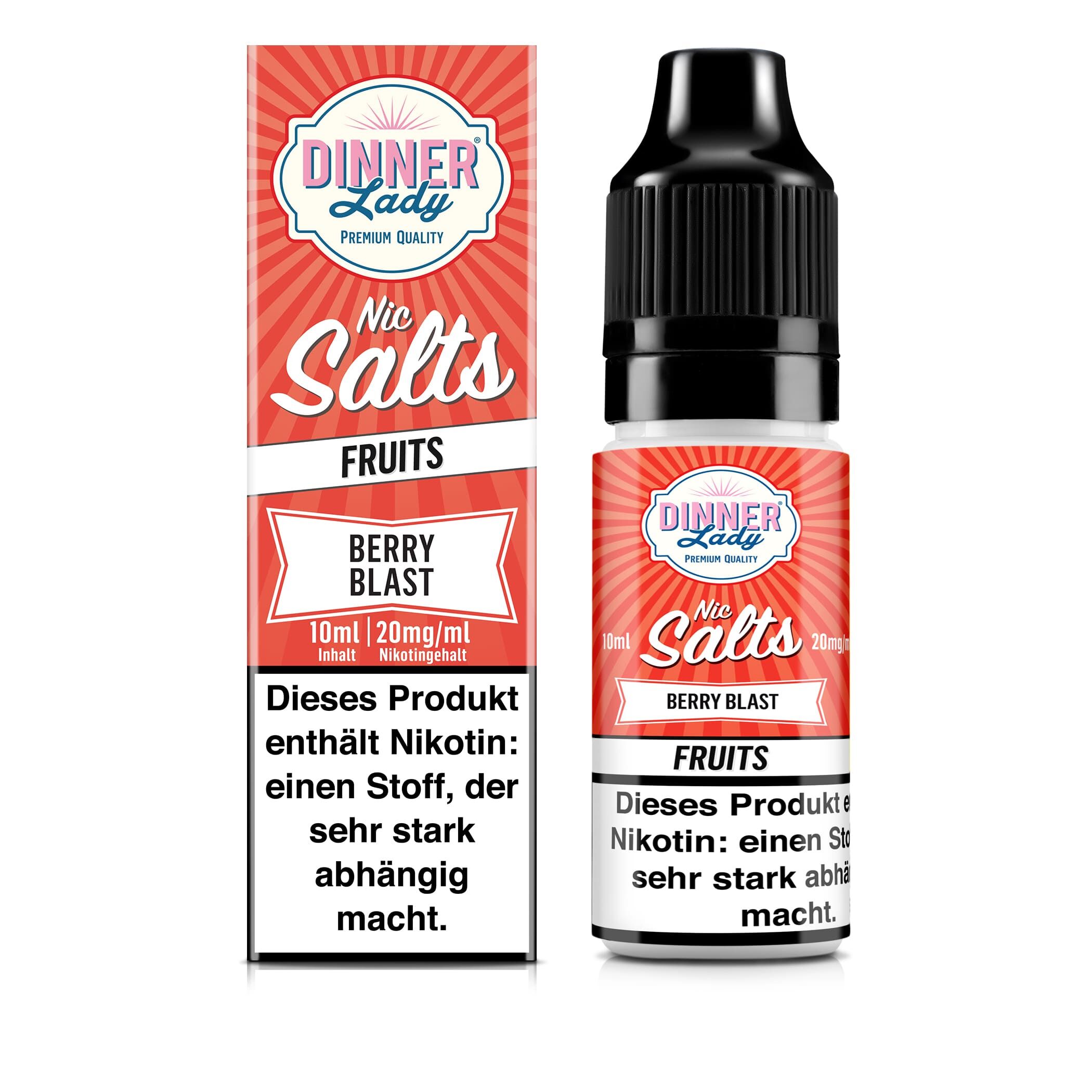 Dinner Lady Nikotinsalz - Berry Blast - 50/50 10ml Liquid 20mg