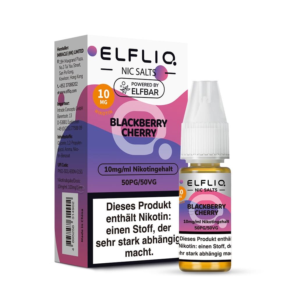 Elfliq by Elfbar Nikotinsalz - Blackberry Cherry - Liquid 10mg 10ml