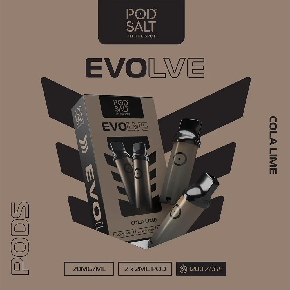 2x Pod Salt Evolve Einweg Pod - Cola Lime - 20mg Nikotinsalz 2ml