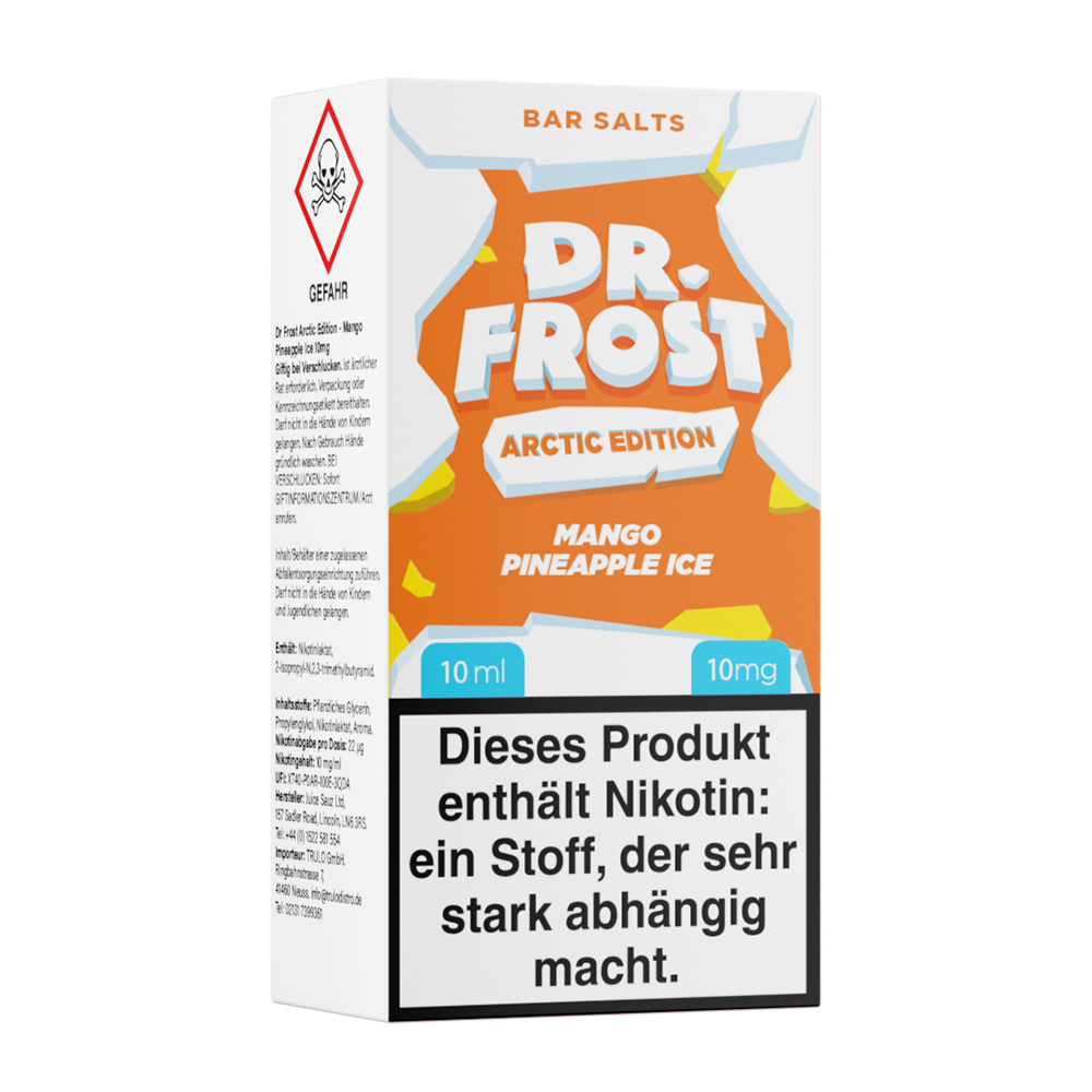 Dr. Frost Nikotinsalz - Mango Pineapple Ice - Liquid 10mg 10ml Flasche