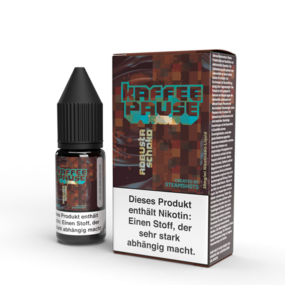 Kaffeepause Nikotinsalz - Robusta Schoko - 10ml Liquid 20mg