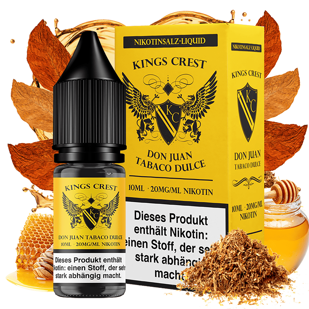 Kings Crest Nikotinsalz - Don Juan Tobaco Dulce - 10ml Liquid 20mg Kings Crest Nikotinsalz - Don Juan Tobaco Dulce - 10ml Liquid 20mg