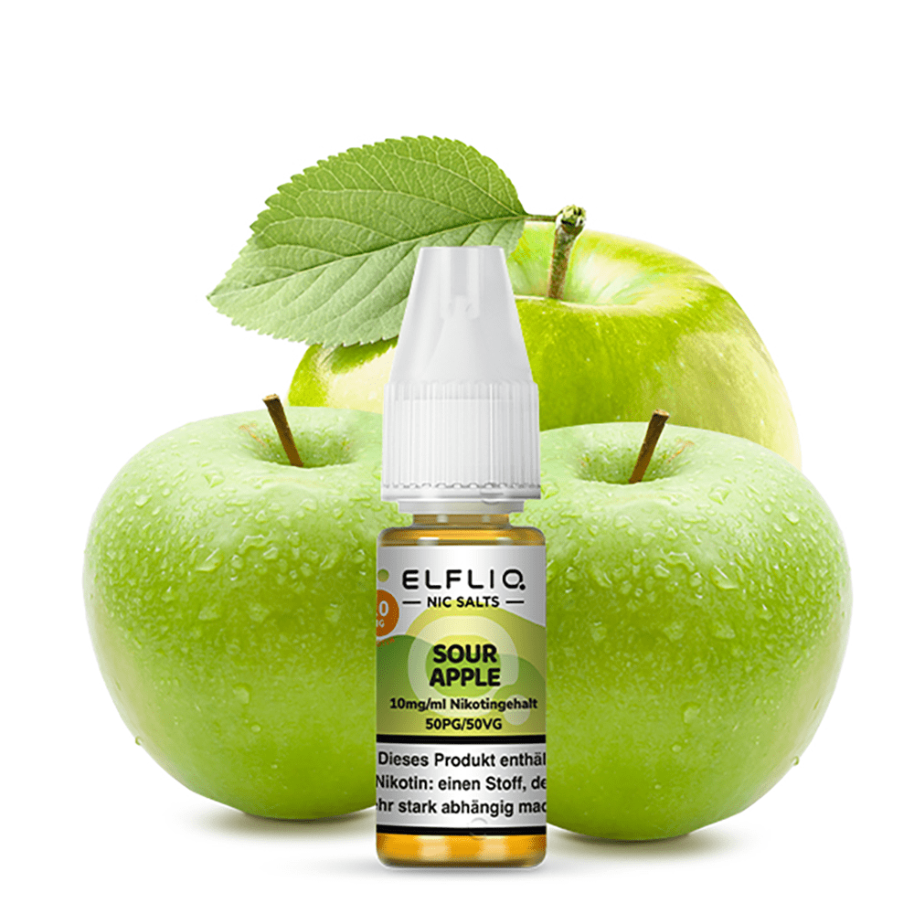Elfliq by Elfbar Nikotinsalz - Sour Apple - Liquid 10mg 10ml