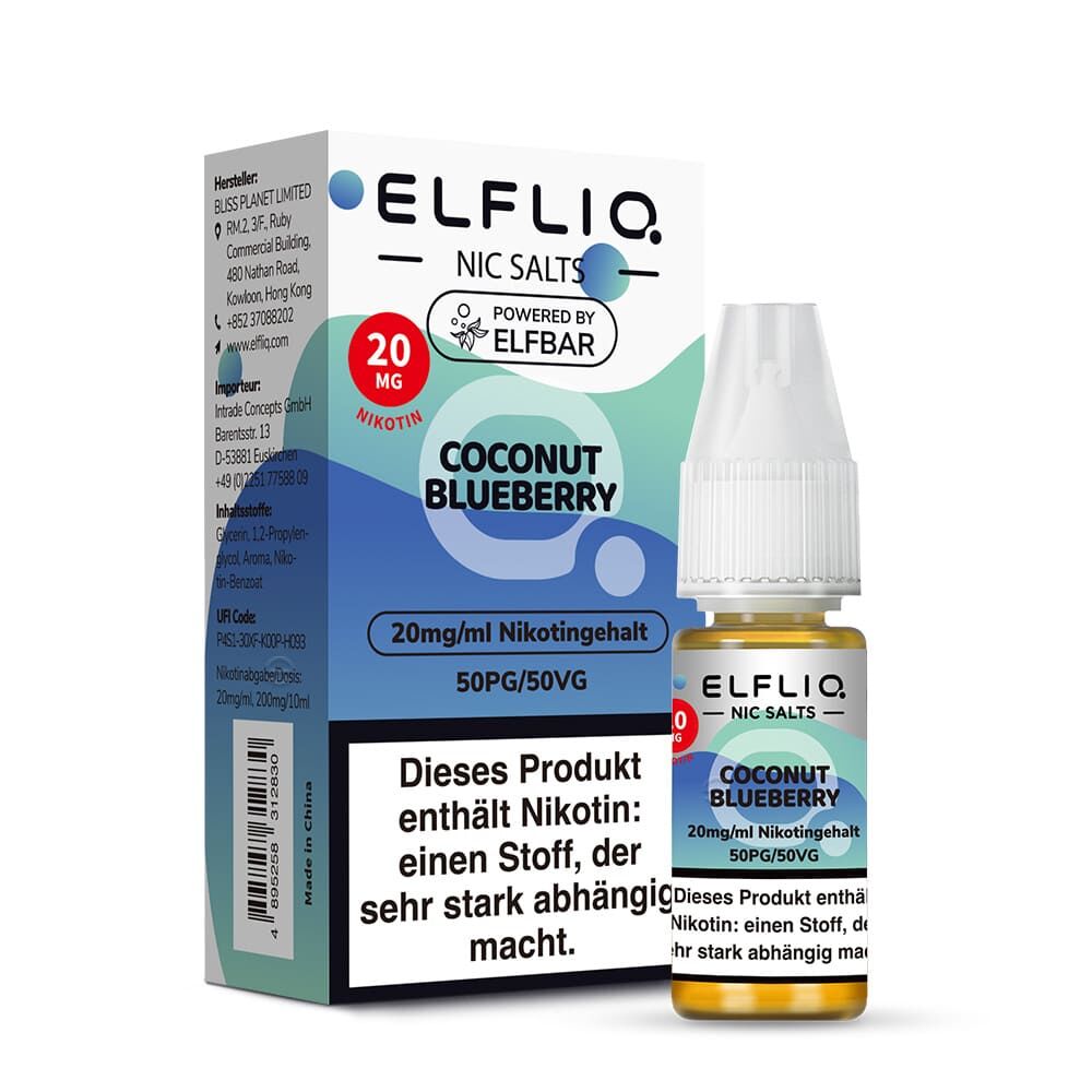 Elfliq by Elfbar Nikotinsalz - Coconut Blueberry - Liquid 20mg 10ml