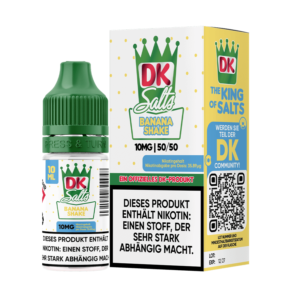 DK Salts Nikotinsalz - Banana Shake - Liquid 10mg 10ml